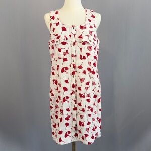 UNTUCKit Red and White Patterned Mini Dress